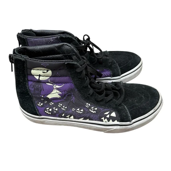 Vans x Disney Nightmare Before Christmas High Top Sneakers Kids 4 Jack Skellingt - Picture 4 of 10